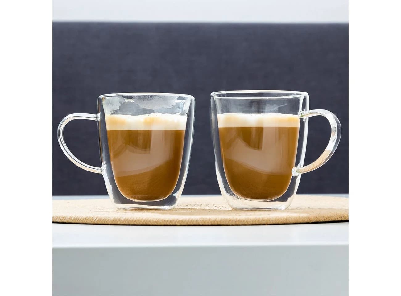 HI Doppelwandige Cappuccino-Gläser 2er-Set aus Borosilikatglas - Bild 2
