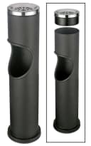 Haushalt International Stehaschenbecher Schwarz Metall 2in1 Bild 2