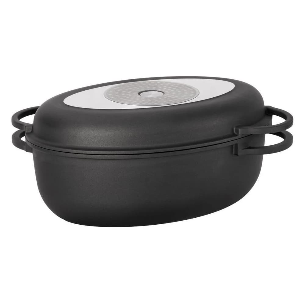 Haushalt International Bräter 2in1 Aluminiumguss mit Grilldeckel - Bild 3