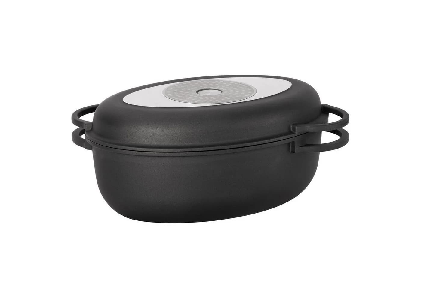 Haushalt International Bräter 2in1 Aluminiumguss mit Grilldeckel - Bild 4