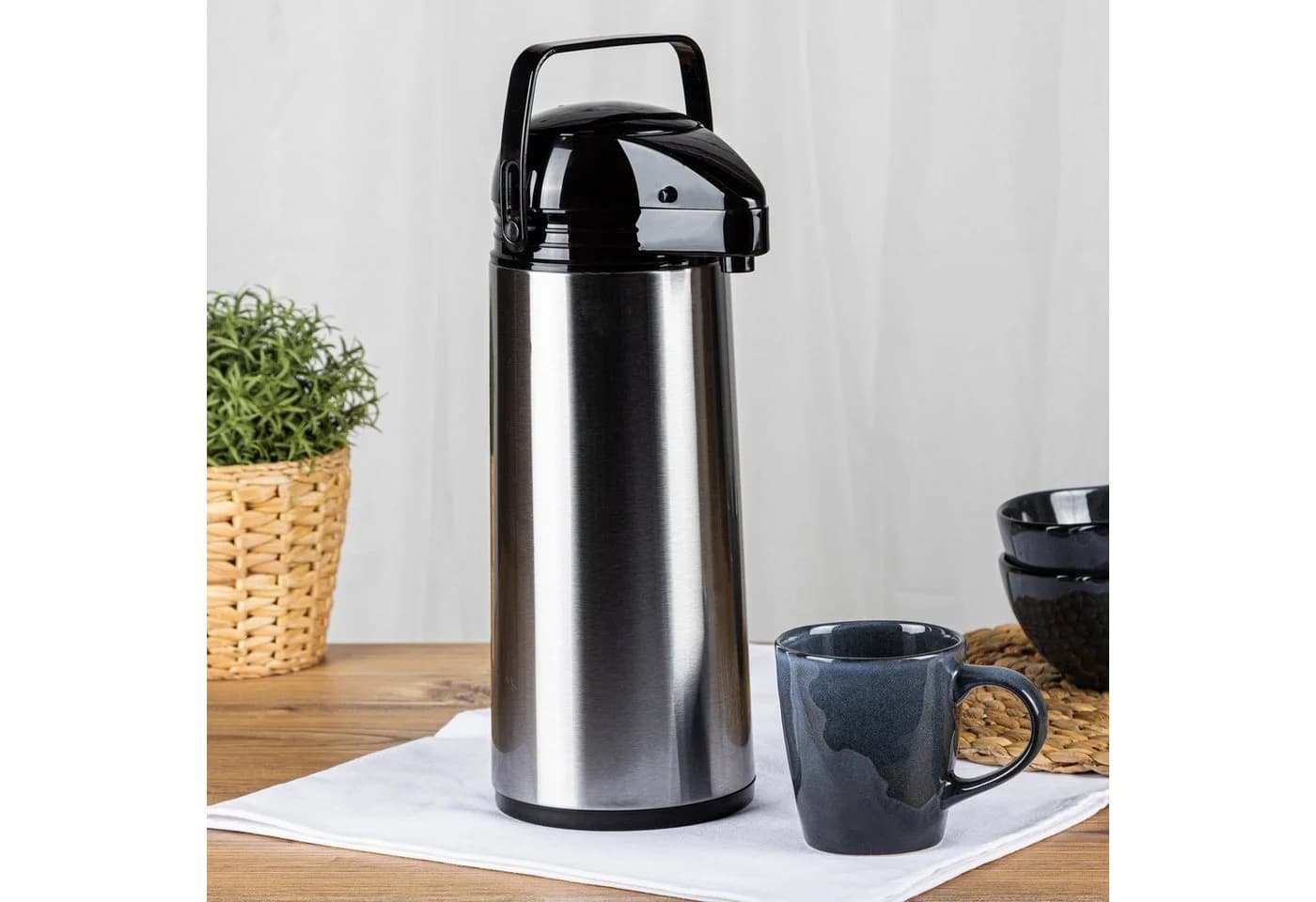 Airpot Pumpkanne 1,9/2,2/3 L Edelstahl Isolierkanne Thermo Kanne Kaffeekanne