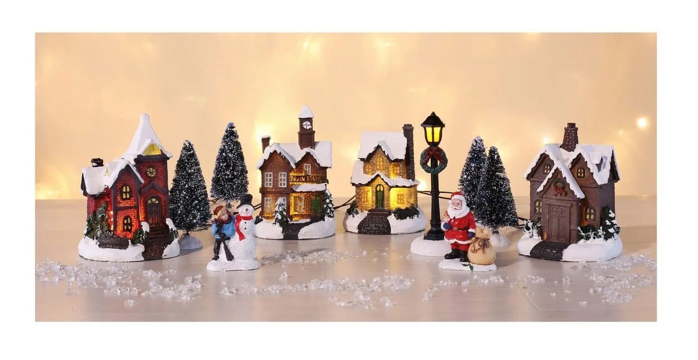 Haushalt International Weihnachtsdorf LED Beleuchtung