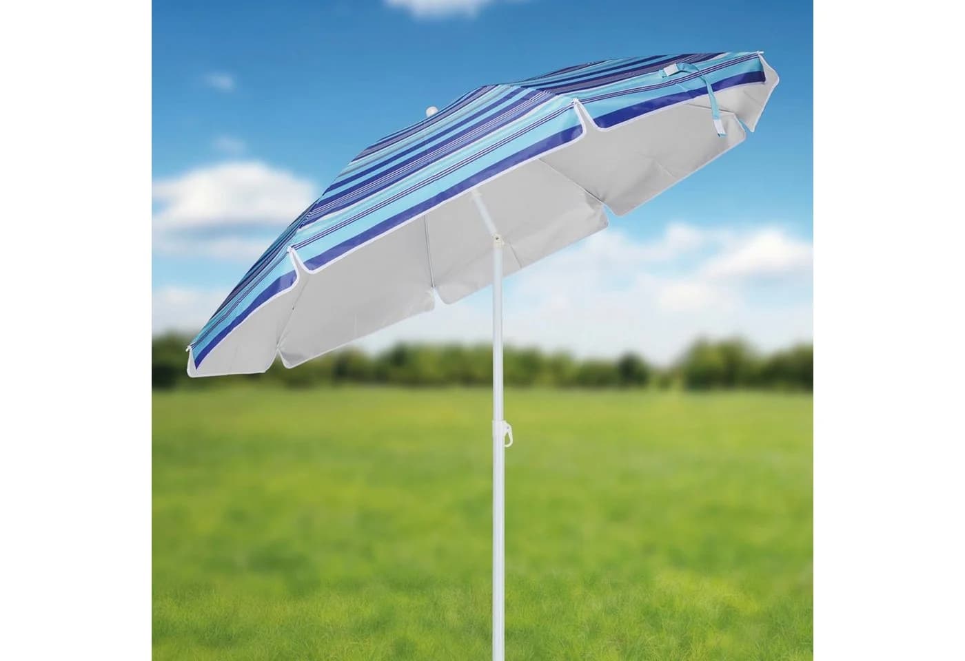 Haushalt International Sonnenschirm 200cm mit UV50+ und Kippmechanismus
