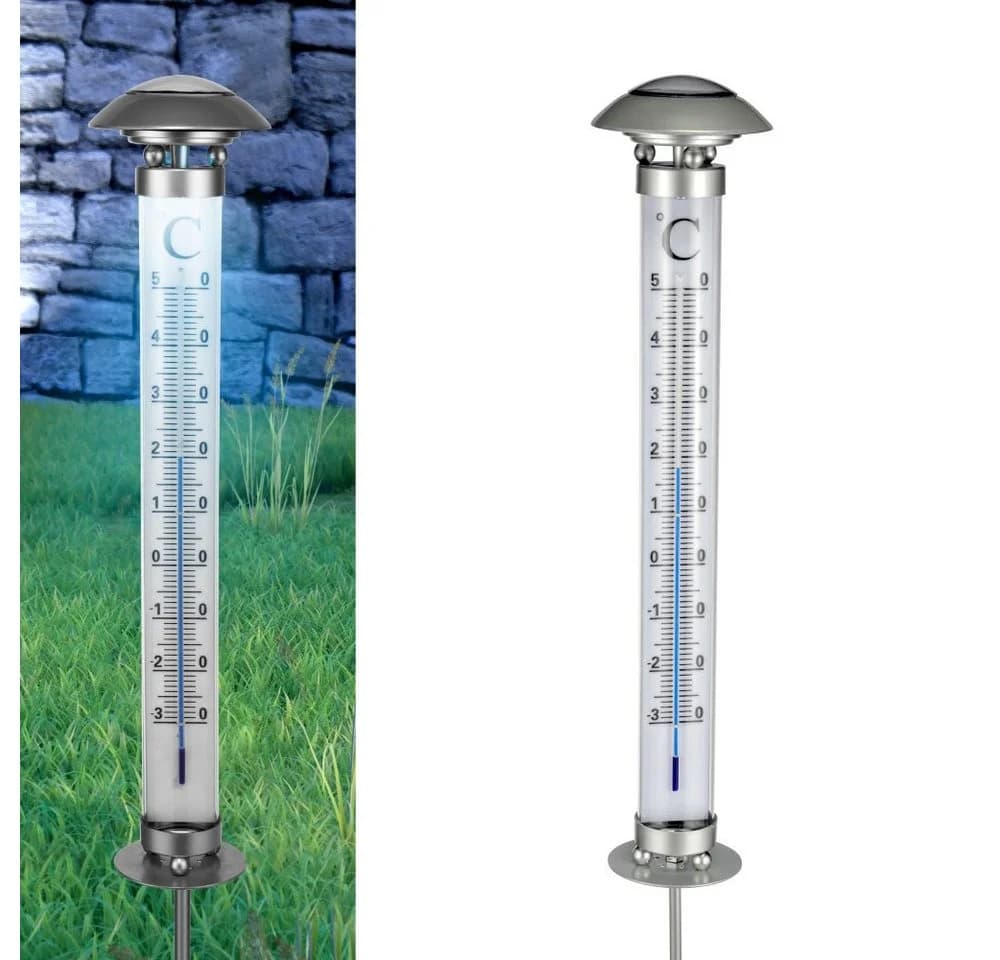 Haushalt International Solar Thermometer mit LED und Dämmerungssensor