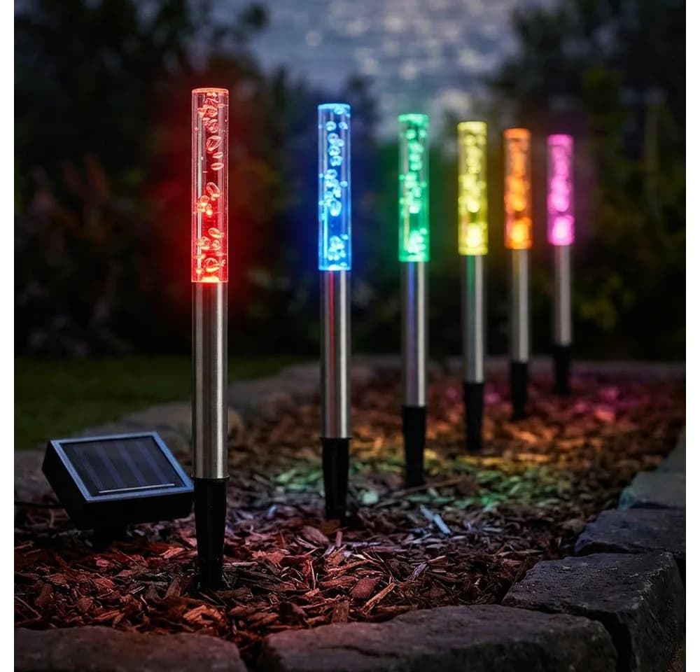 Haushalt International LED Solarleuchte Bubbles 6er Set Farbwechsel - Bild 2