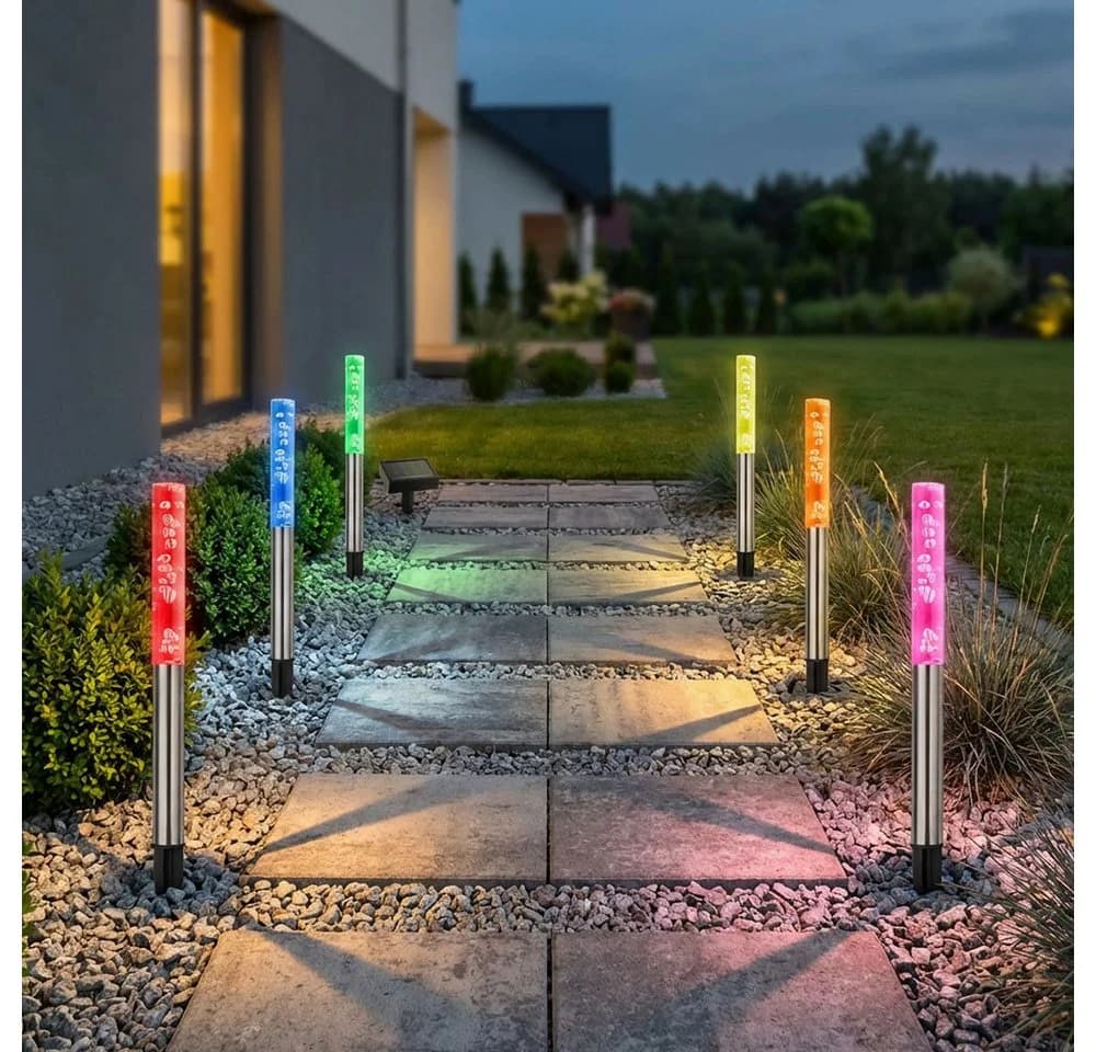 Haushalt International LED Solarleuchte Bubbles 6er Set Farbwechsel - Bild 3