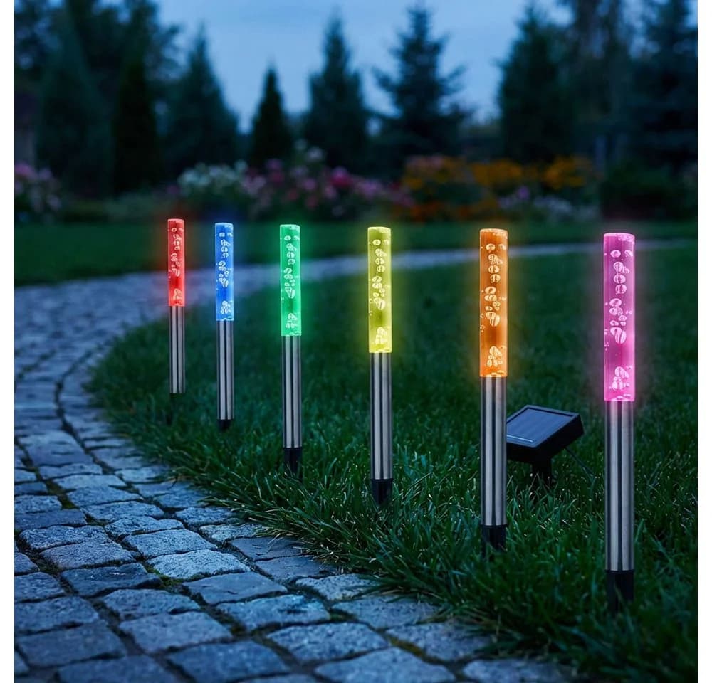 Haushalt International LED Solarleuchte Bubbles 6er Set Farbwechsel - Bild 4