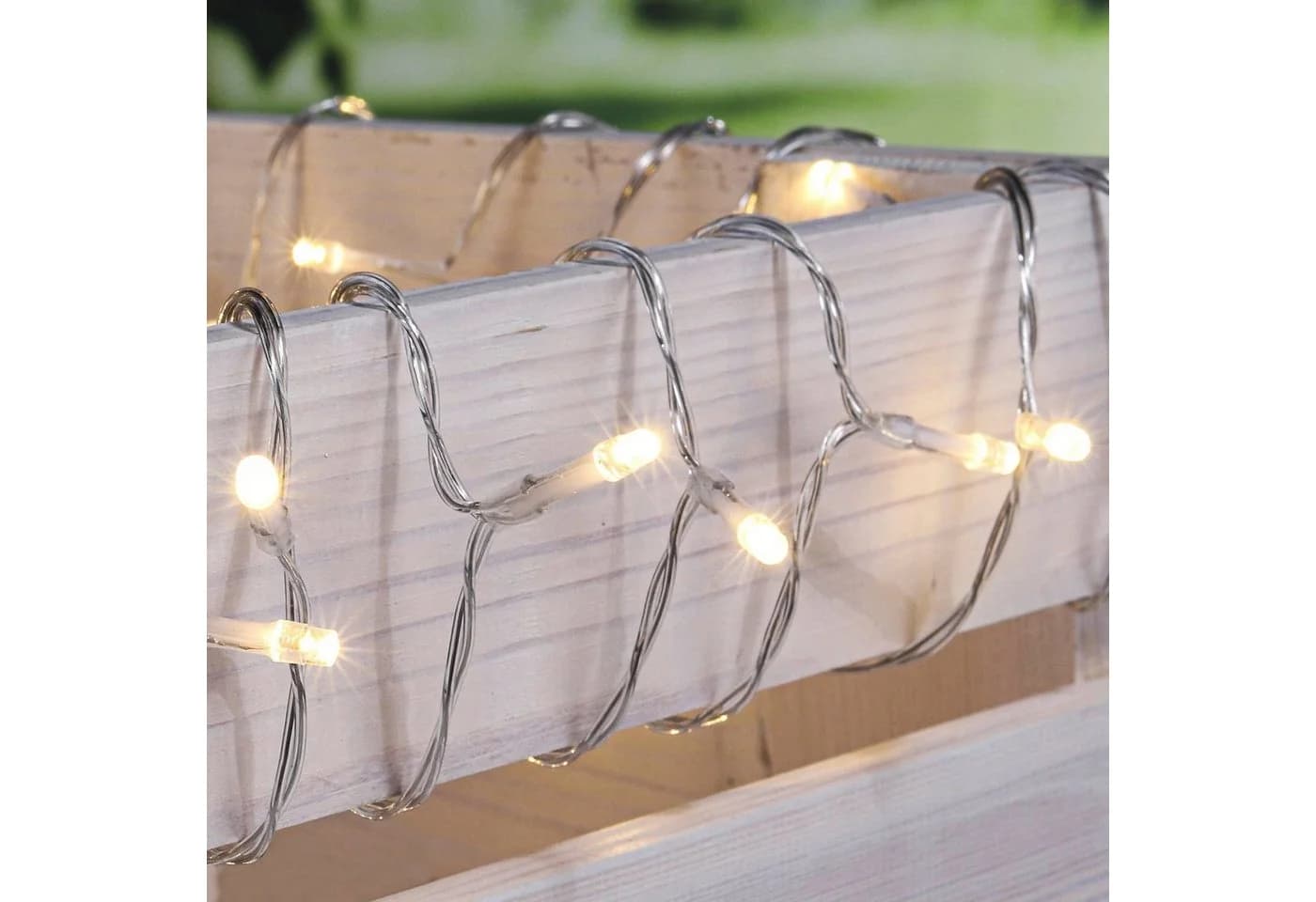 HI LED-Lichterkette 48 warmweiße LEDs ca. 3,76 m mit Timer
