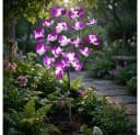 Haushalt International LED Solarleuchte Orchidee Blume Gartenlicht Bild 4