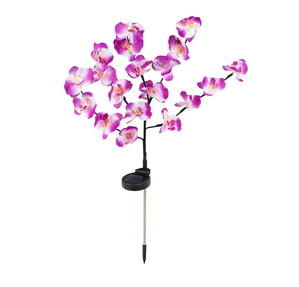 Haushalt International LED Solarleuchte Orchidee Blume Gartenlicht - Bild 5