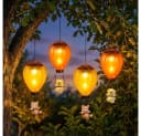 Haushalt International Solar Hängelampe LED Außen 4er Set Warmweiß Bunt Bild 2