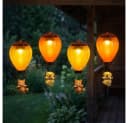 Haushalt International Solar Hängelampe LED Außen 4er Set Warmweiß Bunt Bild 4