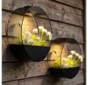 Haushalt International Solar Wandlampe mit Pflanzgefäß Schwarz 2er Set Bild 2