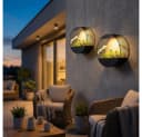 Haushalt International Solar Wandlampe mit Pflanzgefäß Schwarz 2er Set Bild 4