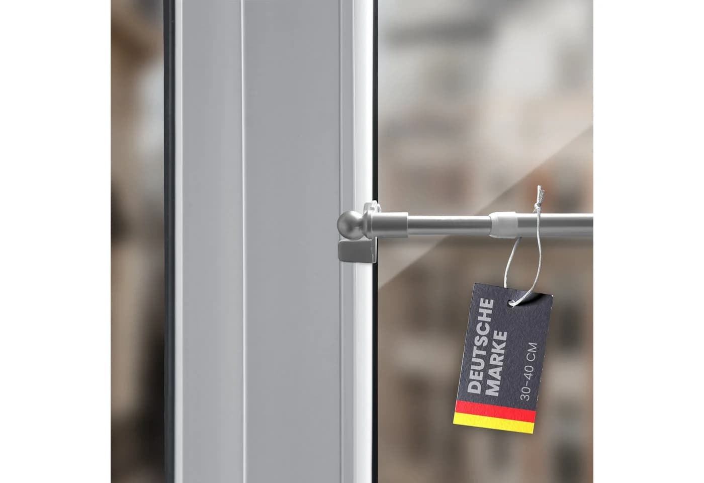 Bestlivings Klemmstange EASY Silber Metall Ausdrehbar Ohne Bohren