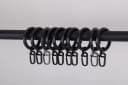 Clever-Kauf-24 Gardinenring Set 10-tlg. Schwarz für 16mm Stangen Bild 1