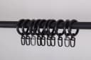 Clever-Kauf-24 Gardinenring Set 10-tlg. Schwarz für 16mm Stangen Bild 2