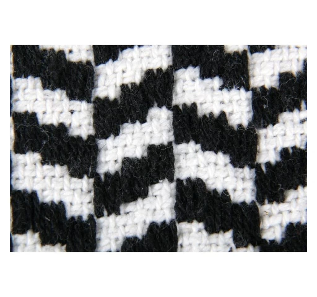 Pro Home Teppich eckig 100% Baumwolle Schwarz Weiß Flickenteppich - Bild 2