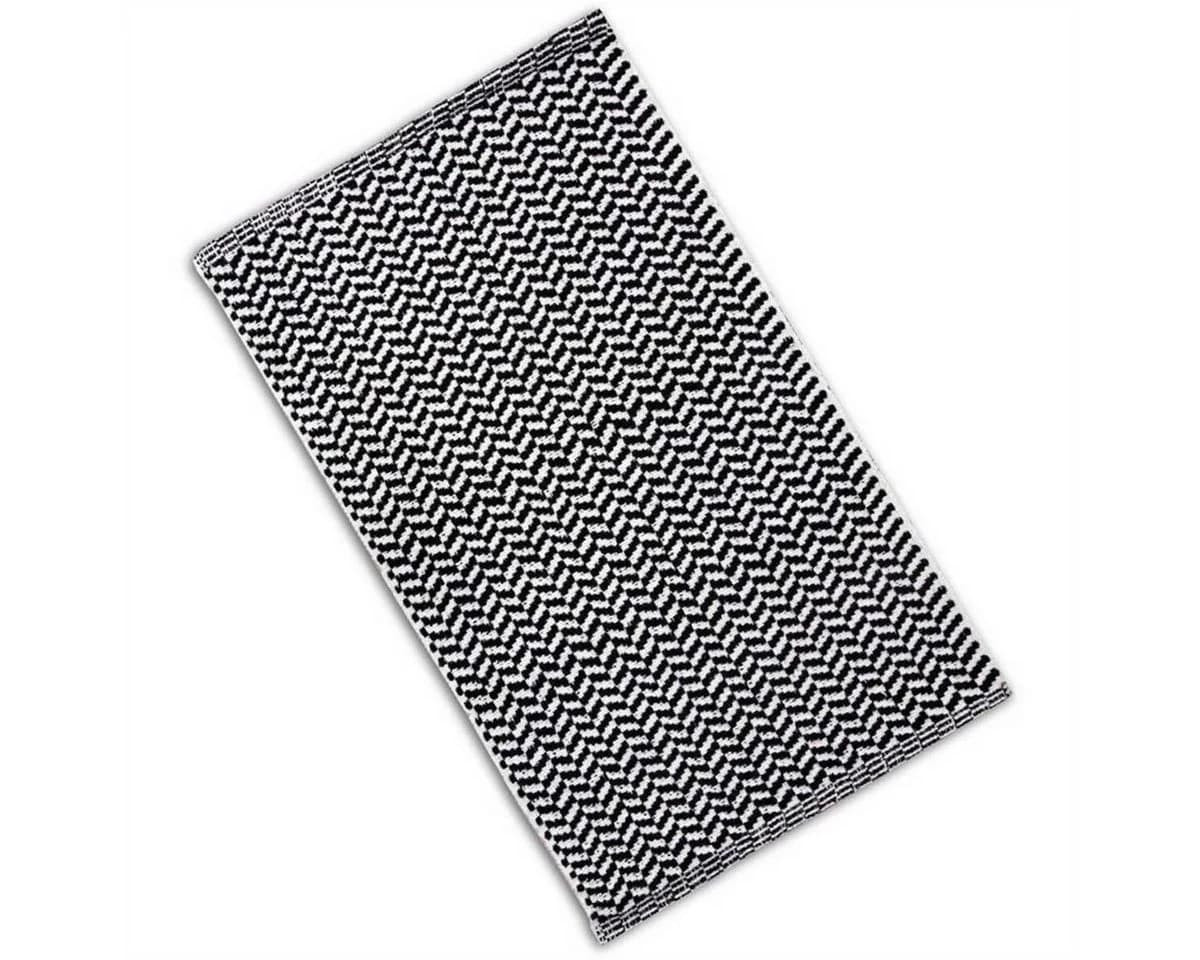 Pro Home Teppich eckig 100% Baumwolle Schwarz Weiß Flickenteppich - Bild 5