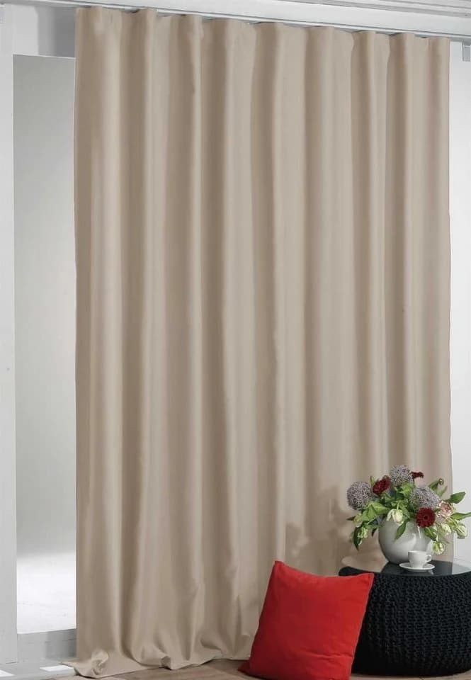 Arsvita Verdunkelungsvorhang Shadow Beige Kräuselband Polyester