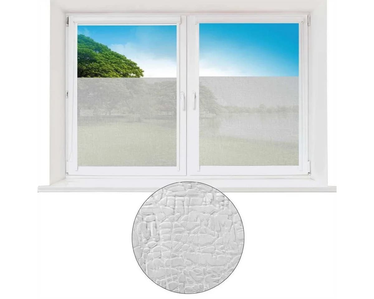 Pro Home Sichtschutzfolie Selbsthaftend PVC Blickdicht Strukturiert