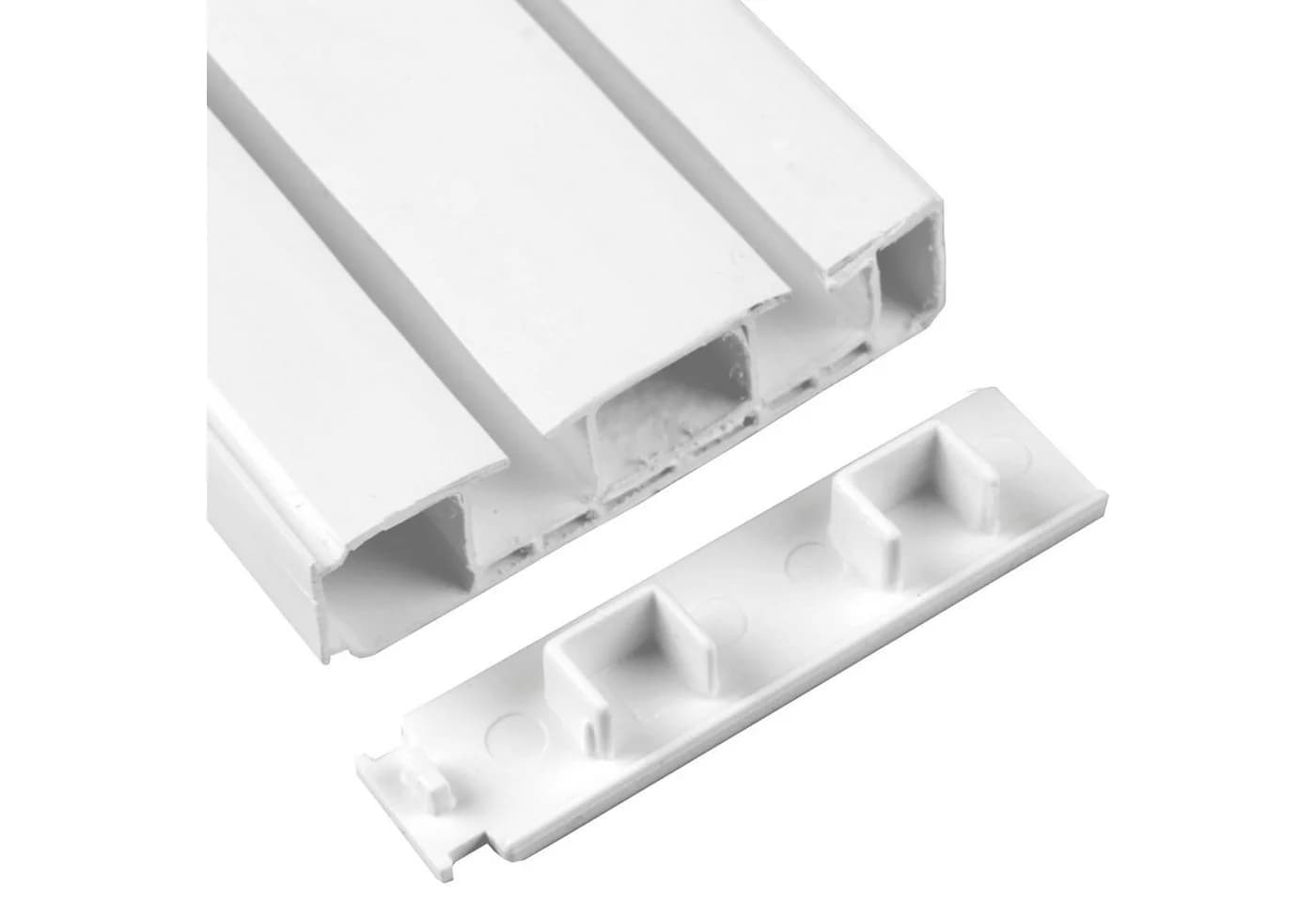 Bestlivings Seitendeckel für Gardinenschienen 2er Pack Weiß Kunststoff - Bild 2