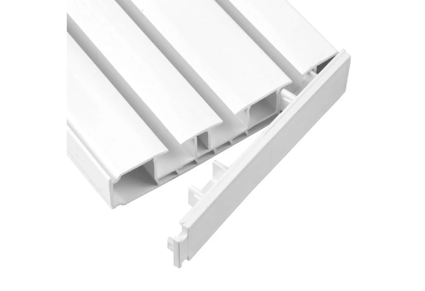 Bestlivings Gardinenstange 3-läufig Kunststoff Seitendeckel 2er Pack