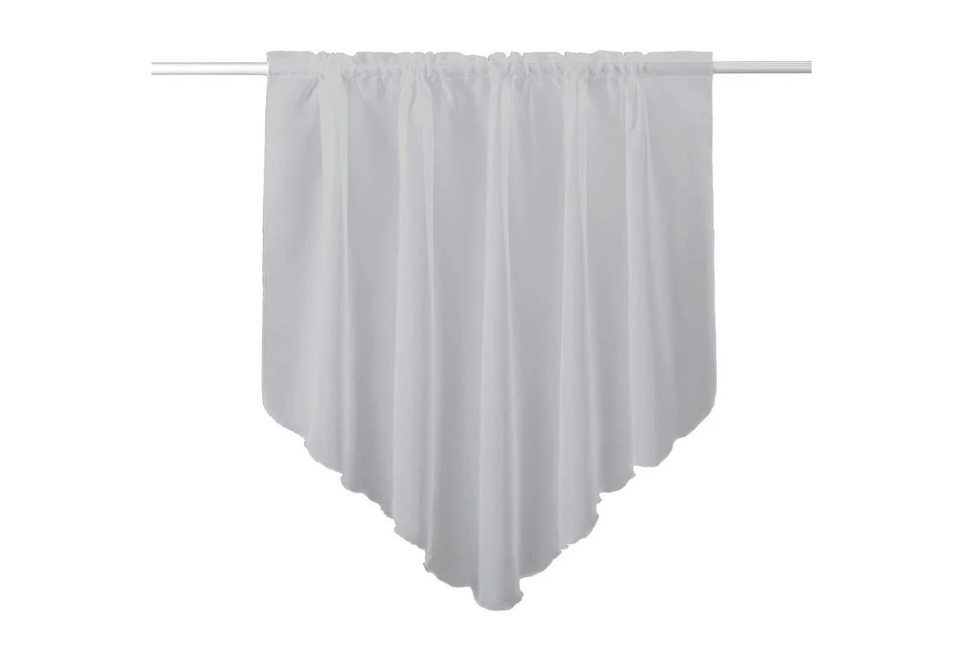 Arsvita Scheibengardine Zipfelgardine Transparent Stangendurchzug