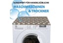 Bestlivings Waschmaschinenbezug Grau Frottee-Steppung mit Gummizug Bild 3