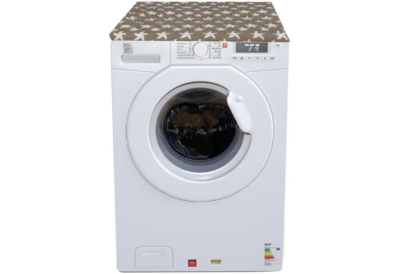 Bestlivings Waschmaschinenbezug Grau Frottee-Steppung mit Gummizug - Bild 5