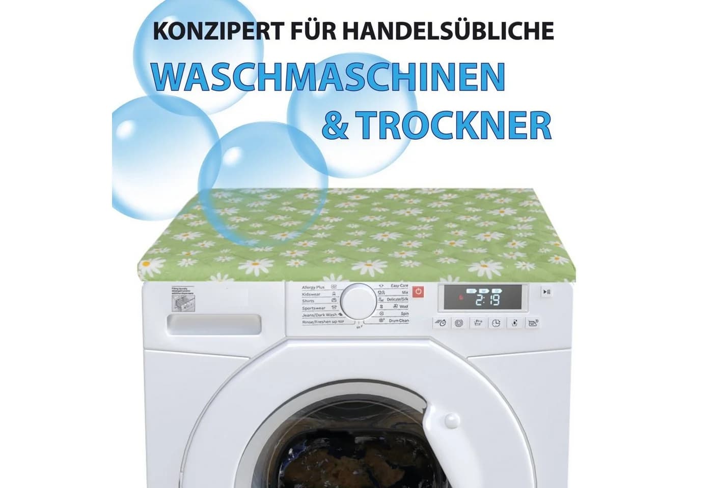 Bestlivings Waschmaschinenbezug 60x60cm Frottee Grün - Bild 3