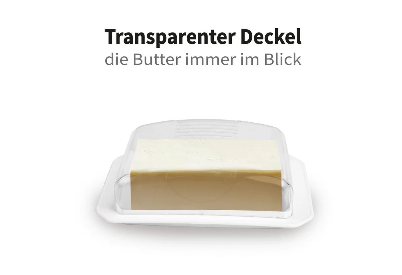 Pro Home Butterdose mit Deckel Weiß Anthrazit Kunststoff - Bild 3