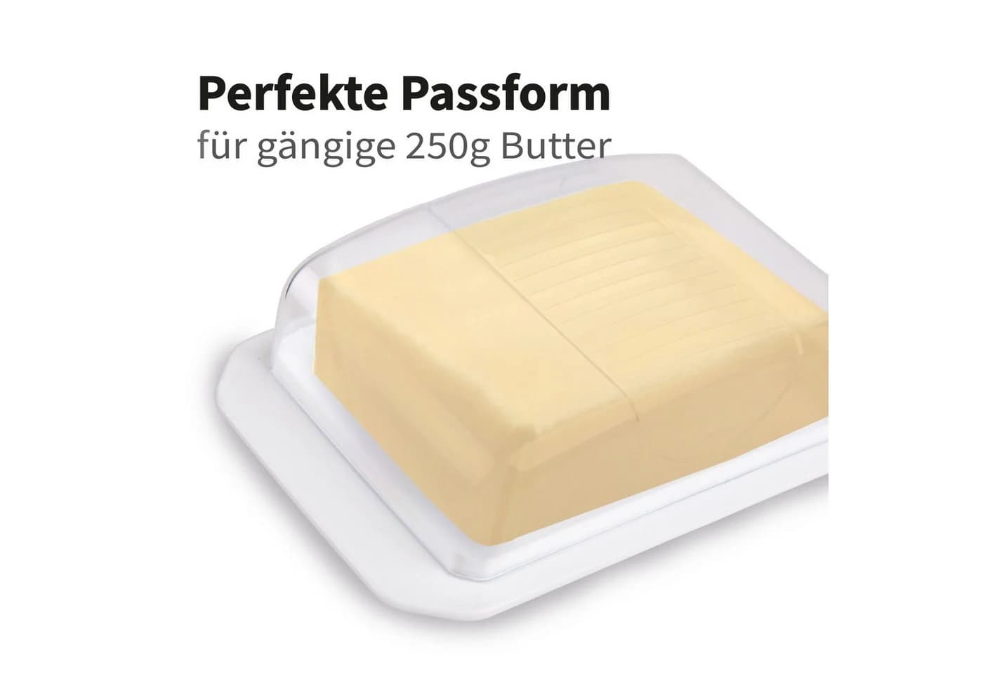 Pro Home Butterdose mit Deckel Weiß Anthrazit Kunststoff - Bild 4