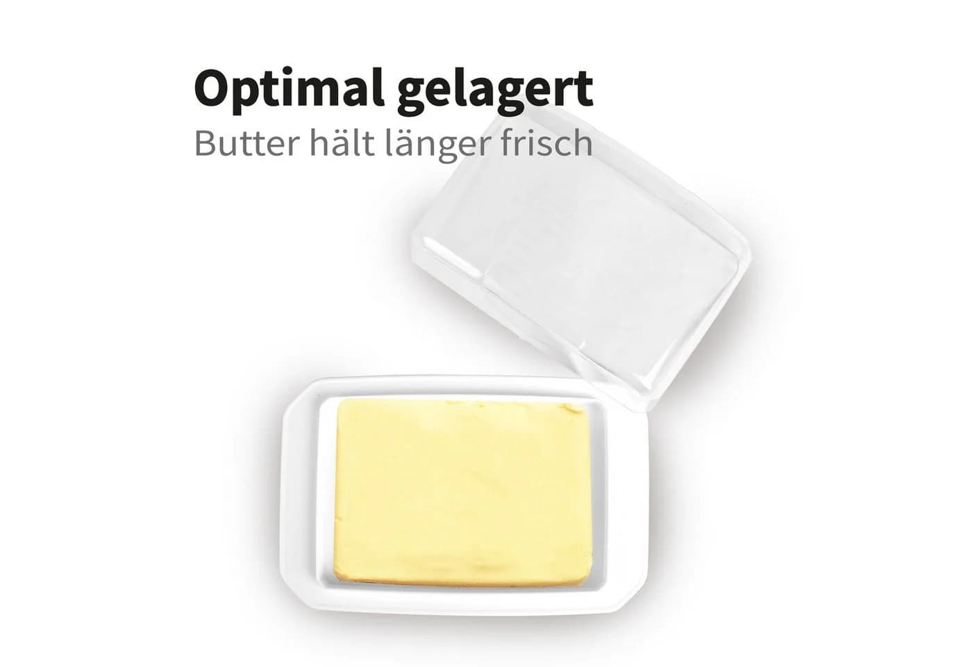 Pro Home Butterdose mit Deckel Weiß Anthrazit Kunststoff - Bild 5