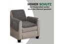 Bestlivings Sesselschoner Grau Lammflor Optik mit Taschen Bild 1