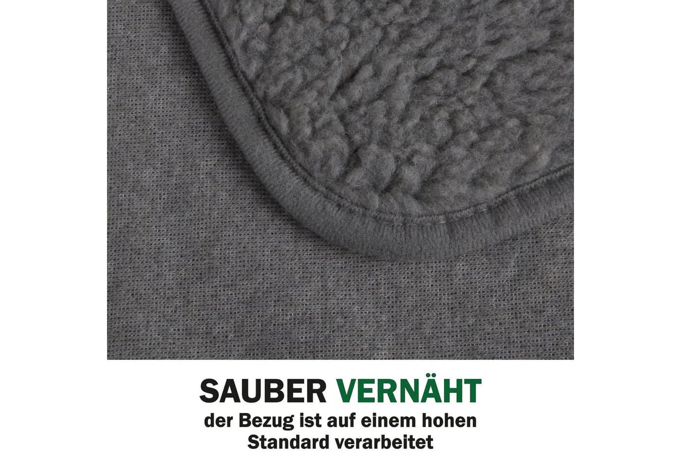 Bestlivings Sesselschoner Grau Lammflor Optik mit Taschen - Bild 4