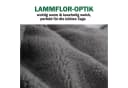 Bestlivings Sesselschoner Grau Lammflor Optik mit Taschen Bild 5