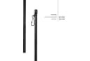 Bestlivings Schleuderstab Aluminium Schwarz mit Metallhaken Bild 1