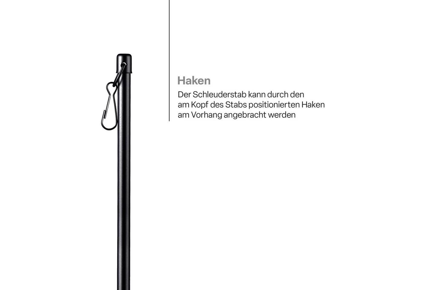 Bestlivings Schleuderstab Aluminium Schwarz mit Metallhaken - Bild 4