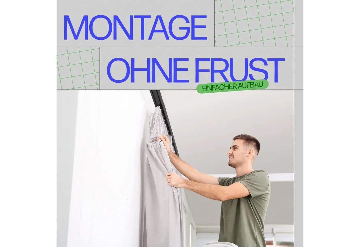 Bestlivings Gardinenschiene Innenlauf Schwarz 1-läufig - Bild 4