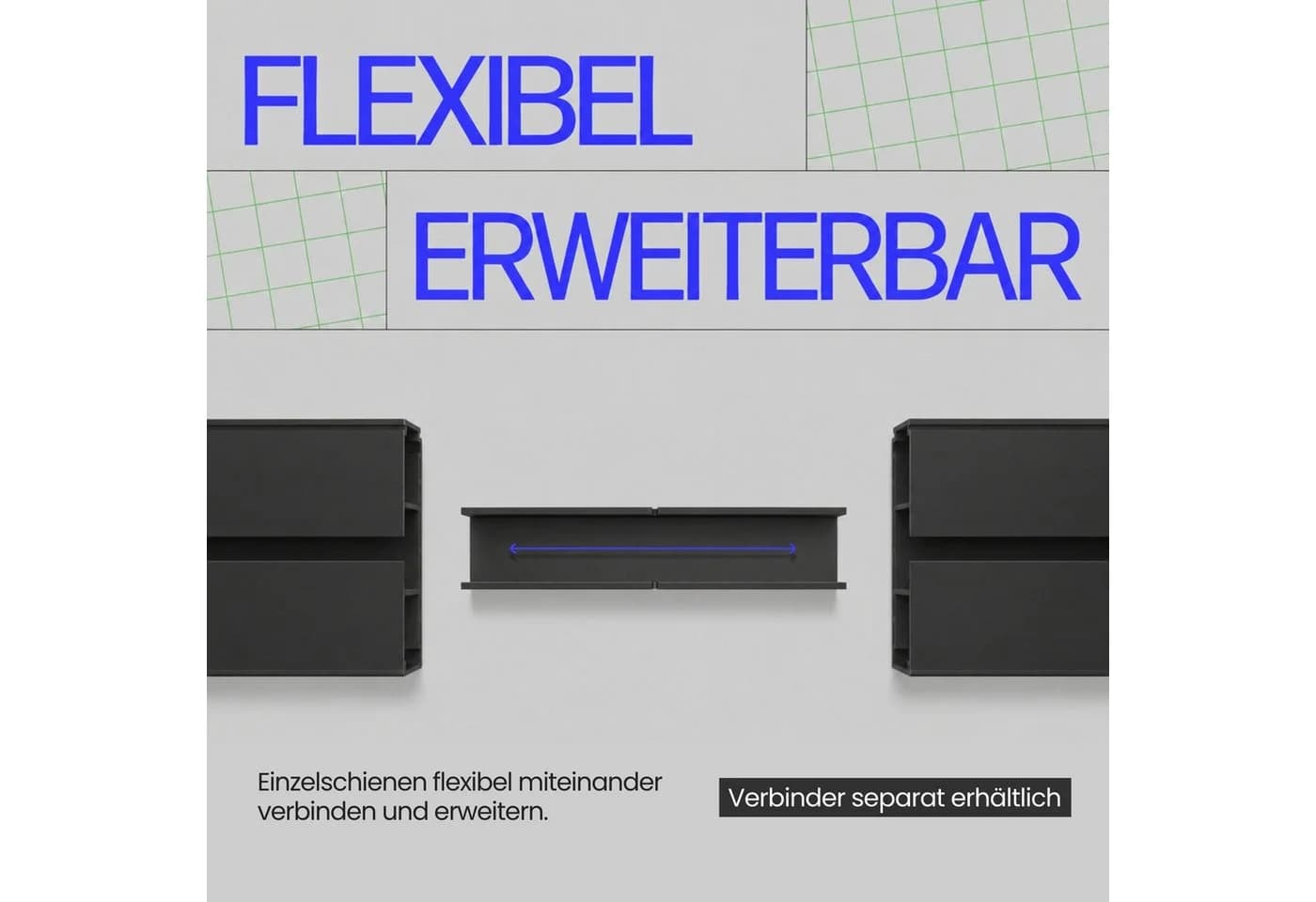 Bestlivings Gardinenschiene Innenlauf Schwarz 1-läufig - Bild 5