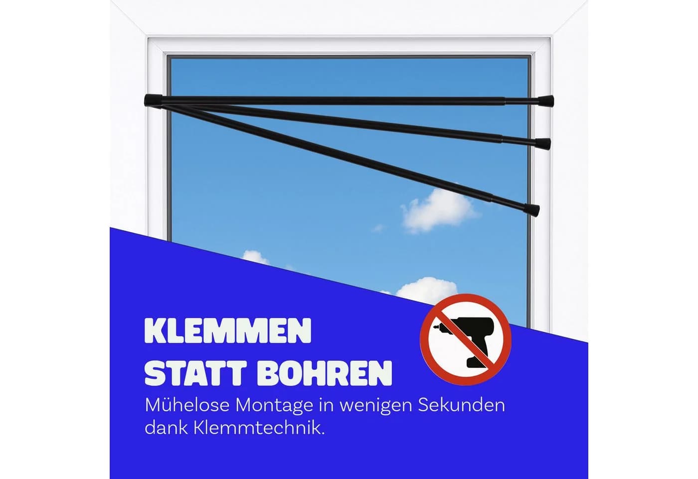 Bestlivings Spannstange Klemmfix Ø 13 mm ausdrehbar Metall - Bild 3