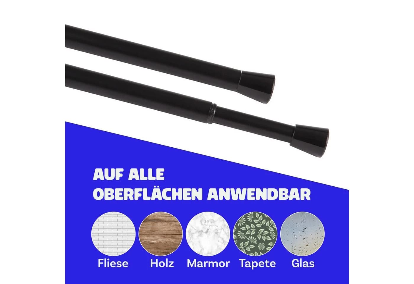 Bestlivings Spannstange Klemmfix Ø 13 mm ausdrehbar Metall - Bild 4
