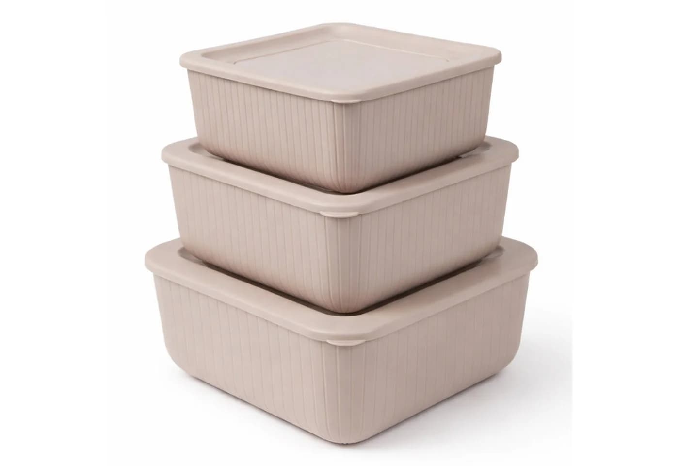 Pro Home Vorratsdose Set 3-teilig Beige Kunststoff BPA-frei - Bild 2