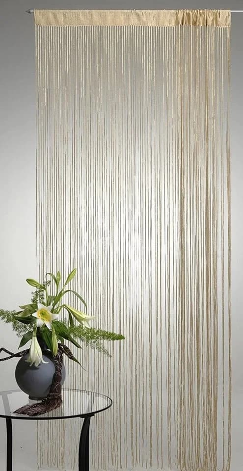 Arsvita Fadenvorhang Gold mit Lurex-Veredelung