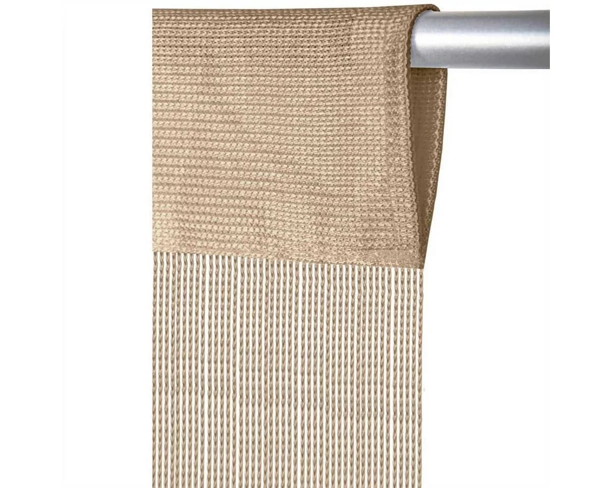 Arsvita Fadenvorhang Prince Beige Stangendurchzug Kürzbar - Bild 3