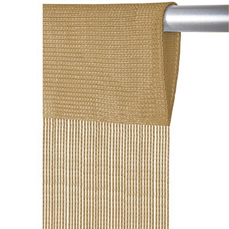 Arsvita Fadenvorhang Prince Beige Stangendurchzug Kürzbar - Bild 4