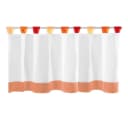 Arsvita Bistrogardine mit Schlaufen Transparent Orange Voile Bild 1