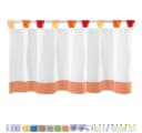 Arsvita Bistrogardine mit Schlaufen Transparent Orange Voile Bild 3