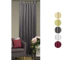 Arsvita Vorhang Grau Streifen Polyester Halbtransparent Bild 4